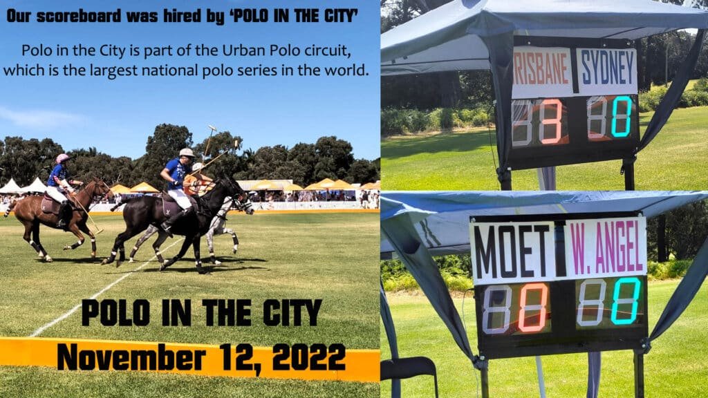 'POLO IN THE CITY' Hired Scoreduino's Digital Scoreboard in Sydney