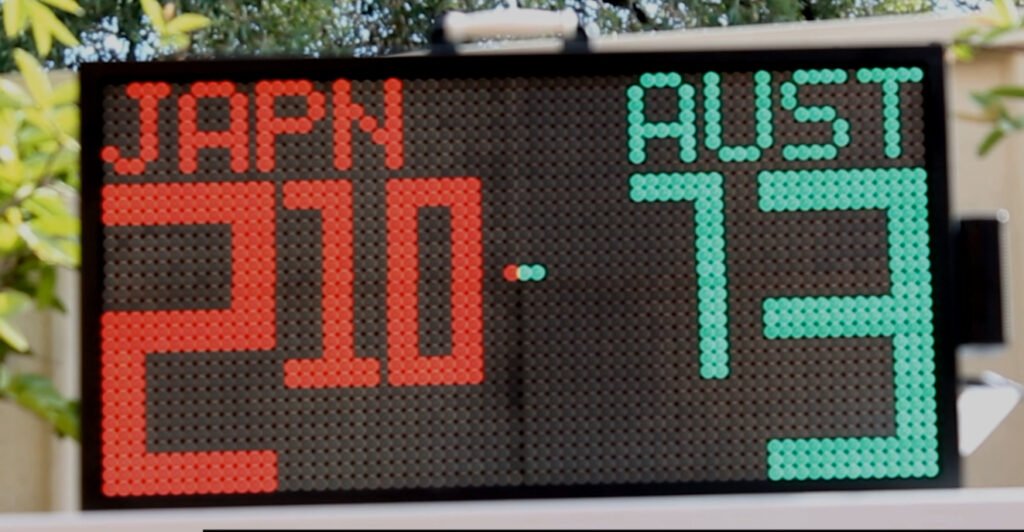 Table Tennis Scoreboard — 640 × 320 mm