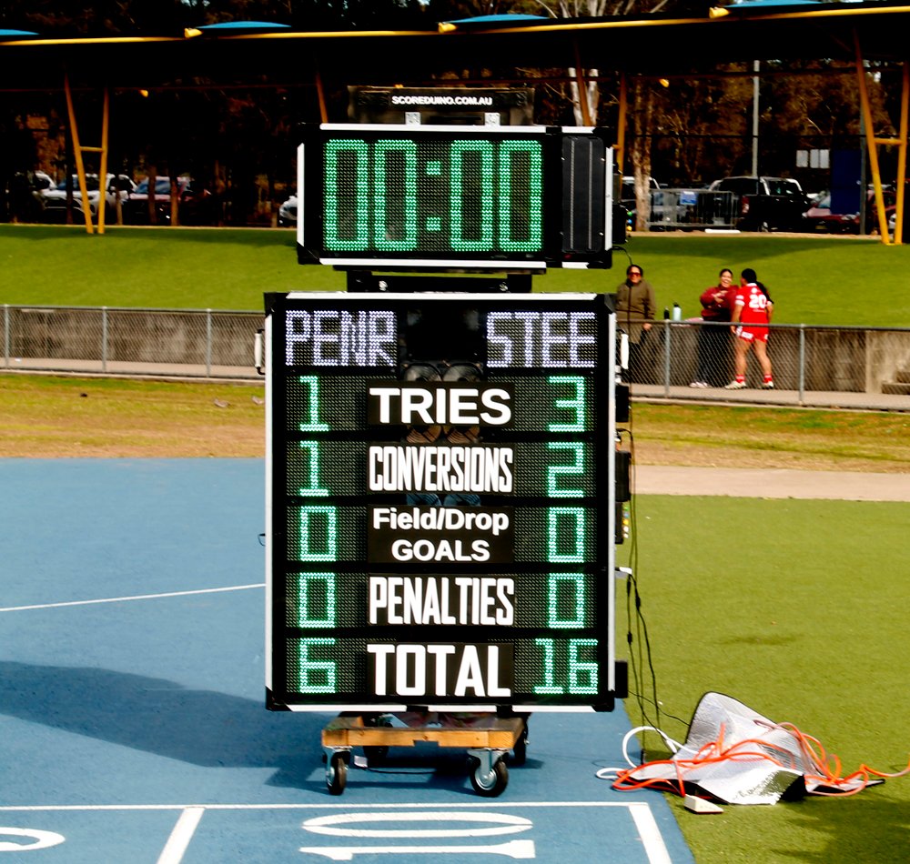 Rugby League Digital Scoreboard — 1200 × 1000 mm